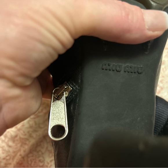 Vintage Miu Miu Black Heeled Leather Boots - Picture 7 of 10